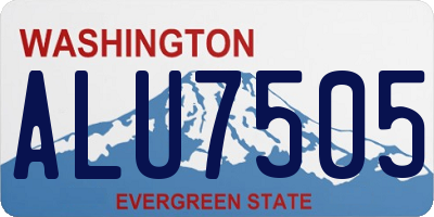 WA license plate ALU7505