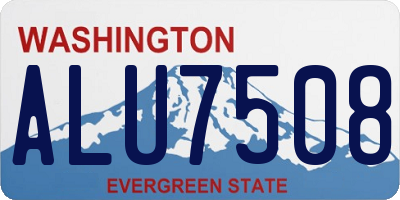 WA license plate ALU7508