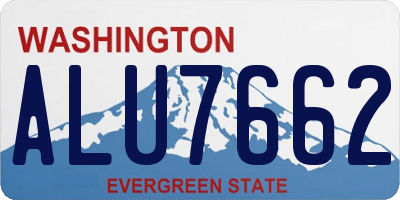 WA license plate ALU7662
