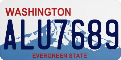 WA license plate ALU7689