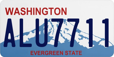 WA license plate ALU7711