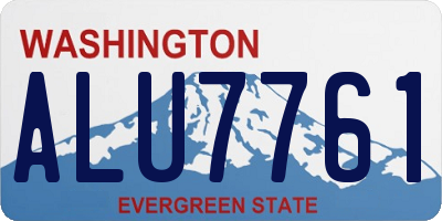 WA license plate ALU7761
