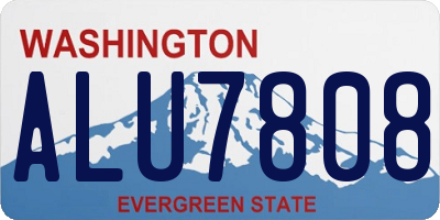 WA license plate ALU7808