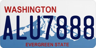 WA license plate ALU7888