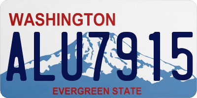WA license plate ALU7915