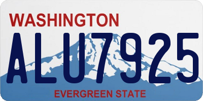 WA license plate ALU7925