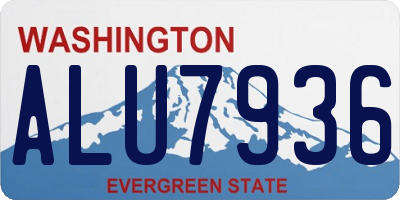 WA license plate ALU7936