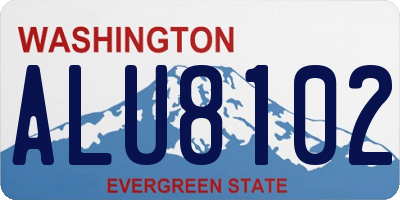 WA license plate ALU8102