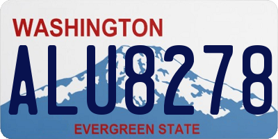 WA license plate ALU8278