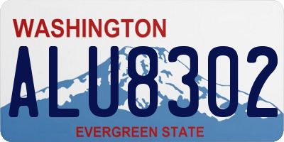 WA license plate ALU8302