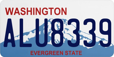 WA license plate ALU8339