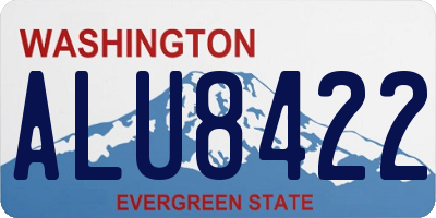 WA license plate ALU8422