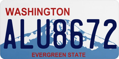 WA license plate ALU8672
