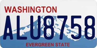 WA license plate ALU8758