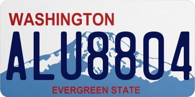 WA license plate ALU8804