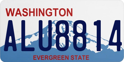 WA license plate ALU8814