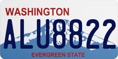 WA license plate ALU8822