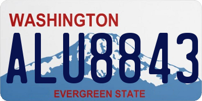 WA license plate ALU8843
