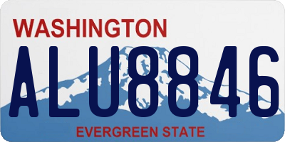 WA license plate ALU8846