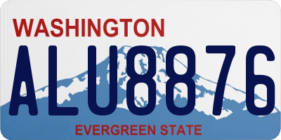 WA license plate ALU8876