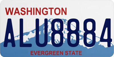 WA license plate ALU8884