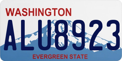 WA license plate ALU8923