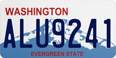 WA license plate ALU9241