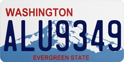 WA license plate ALU9349