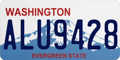 WA license plate ALU9428