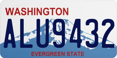 WA license plate ALU9432