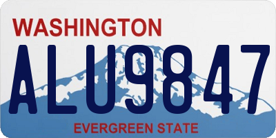 WA license plate ALU9847