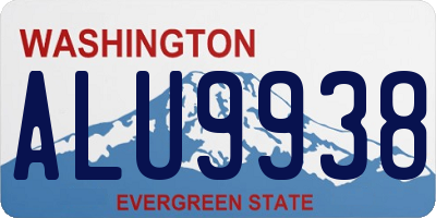 WA license plate ALU9938