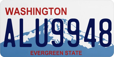 WA license plate ALU9948