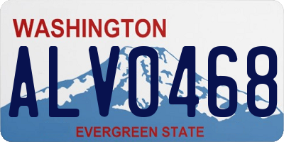 WA license plate ALV0468