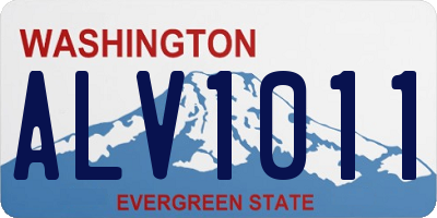 WA license plate ALV1011