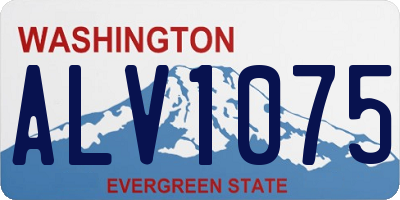 WA license plate ALV1075