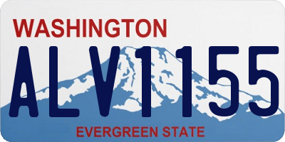 WA license plate ALV1155