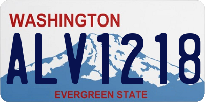 WA license plate ALV1218
