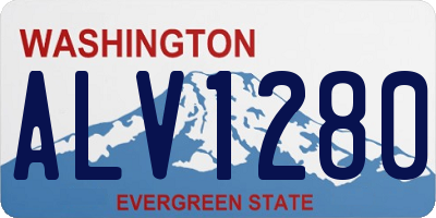 WA license plate ALV1280