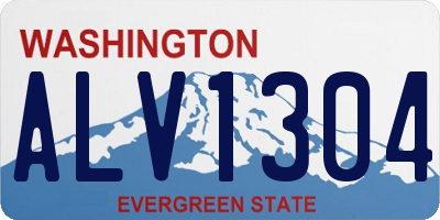 WA license plate ALV1304