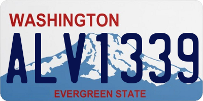 WA license plate ALV1339