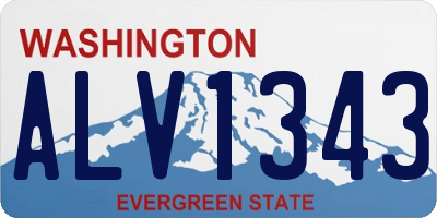 WA license plate ALV1343