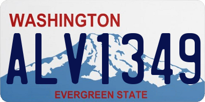WA license plate ALV1349