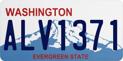 WA license plate ALV1371