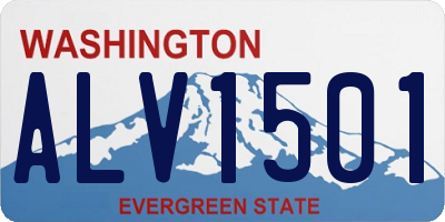 WA license plate ALV1501