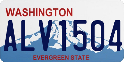 WA license plate ALV1504
