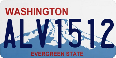 WA license plate ALV1512
