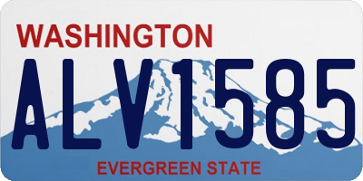 WA license plate ALV1585