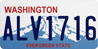 WA license plate ALV1716