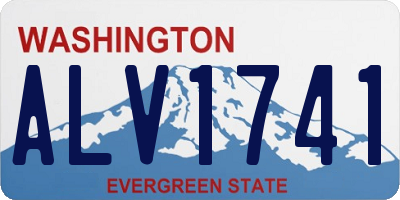 WA license plate ALV1741